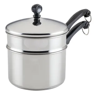 2-Quart Double Boiler Saucepan with Lid