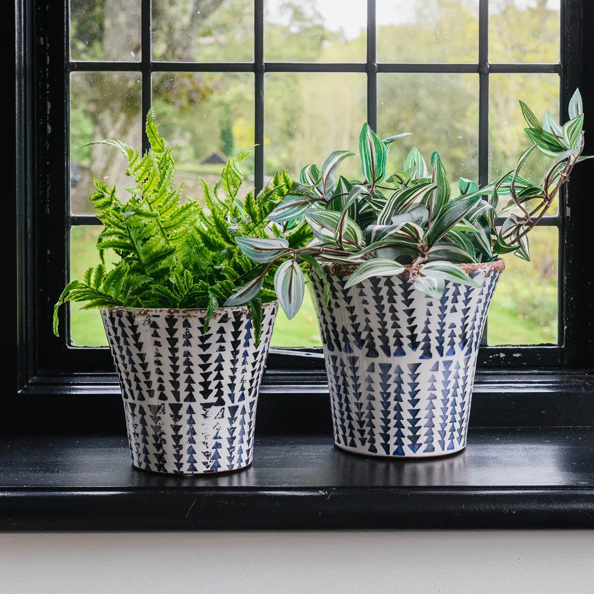 Beacon Tapered Navy Ceramic Pot 19cm