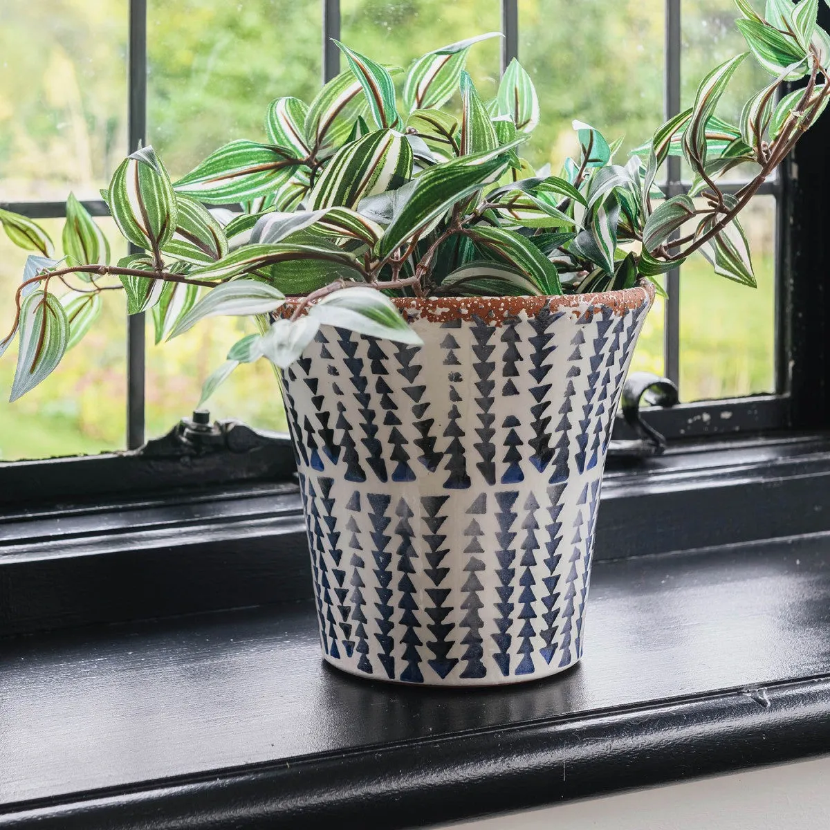 Beacon Tapered Navy Ceramic Pot 19cm