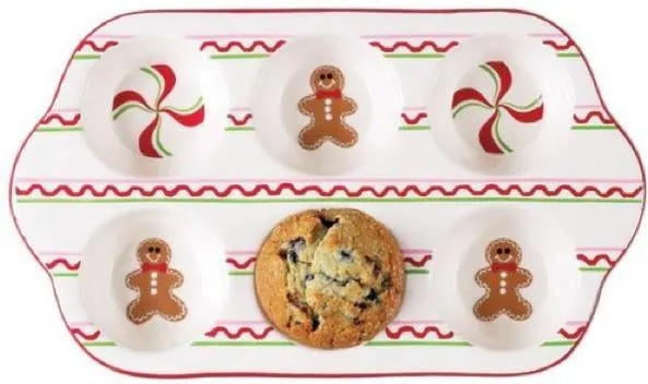 Boston Warehouse Sugar and Spice Six Cup Muffin Baking Pan/Server