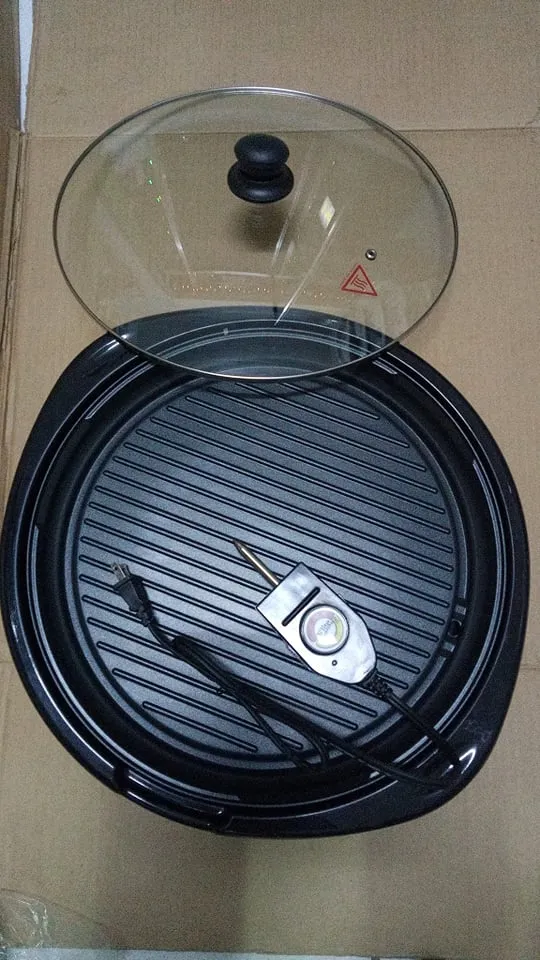 Elite Gourmet - Electric Indoor Grill with Glass lid - 120V