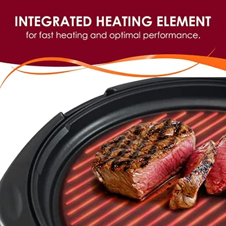 Elite Gourmet - Electric Indoor Grill with Glass lid - 120V