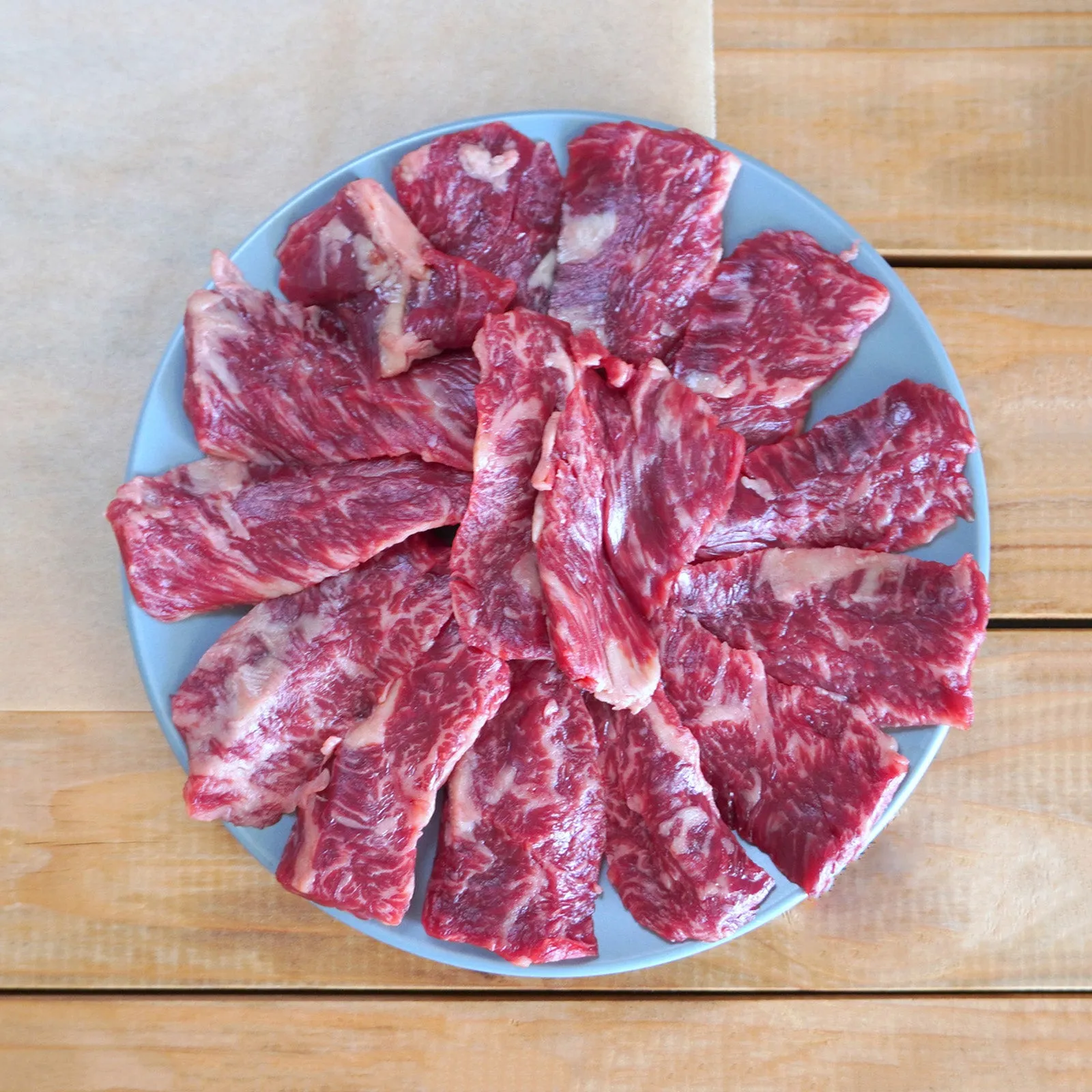 Japanese Range-Free Wagyu Beef Skirt Steak Slices from Iwate (200g)