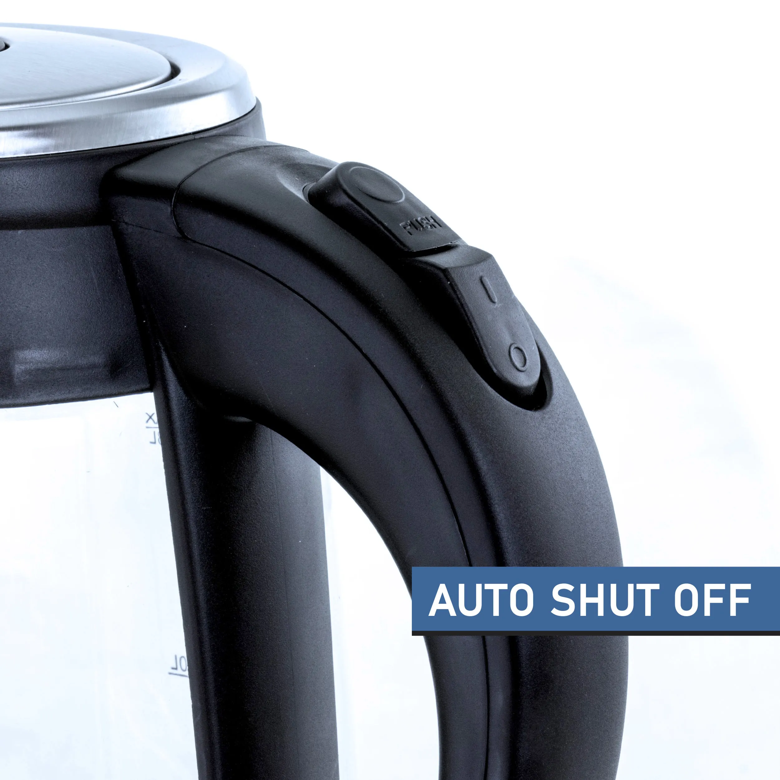 MegaChef 1.8Lt. Glass Body and Stainless Steel Electric Tea Kettle