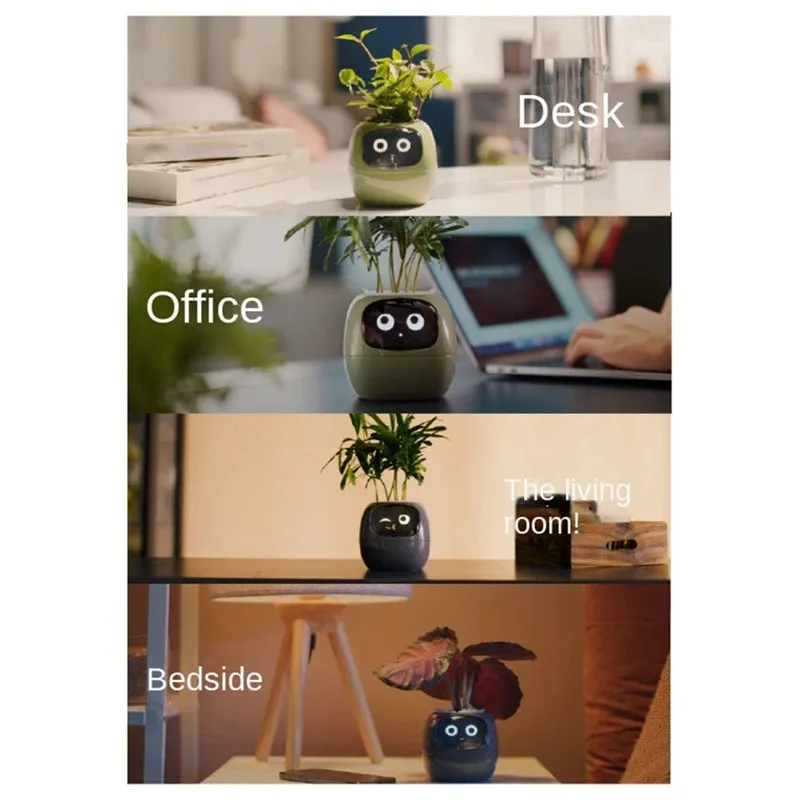 Pet Planter,USB Rechargeable Indoor Small Flower Pot For Indoor Decoration Make Raising Plant Easy And Fun