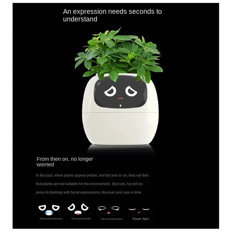 Pet Planter,USB Rechargeable Indoor Small Flower Pot For Indoor Decoration Make Raising Plant Easy And Fun