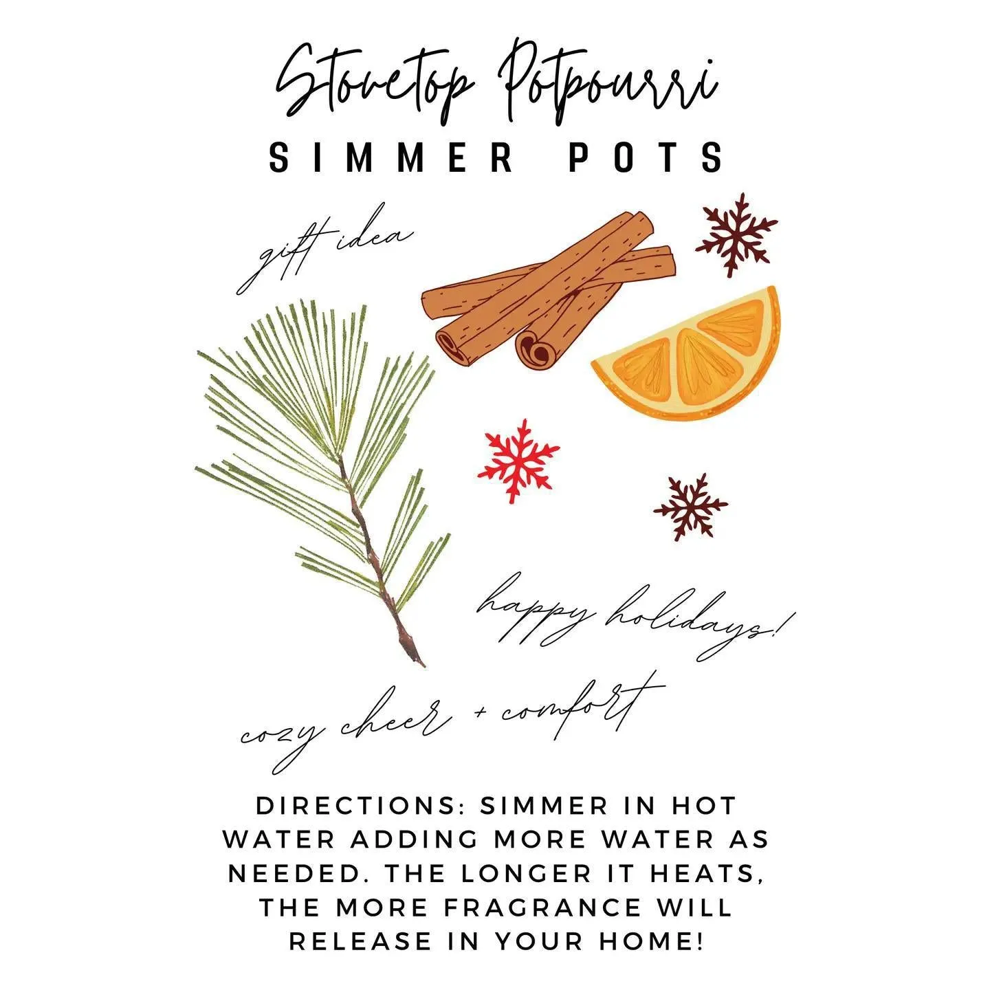 Simmer Pot Stovetop Spice Christmas Holiday Fall