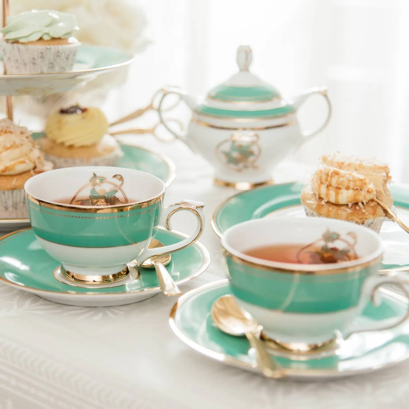 Spring in Udaipur - 15 Piece Tea Set