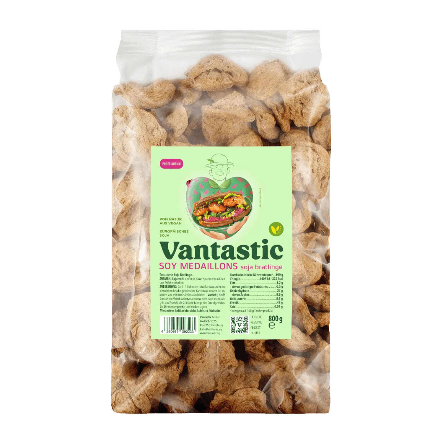 Vantastic Textured Soya Medallions Large 800g Pack