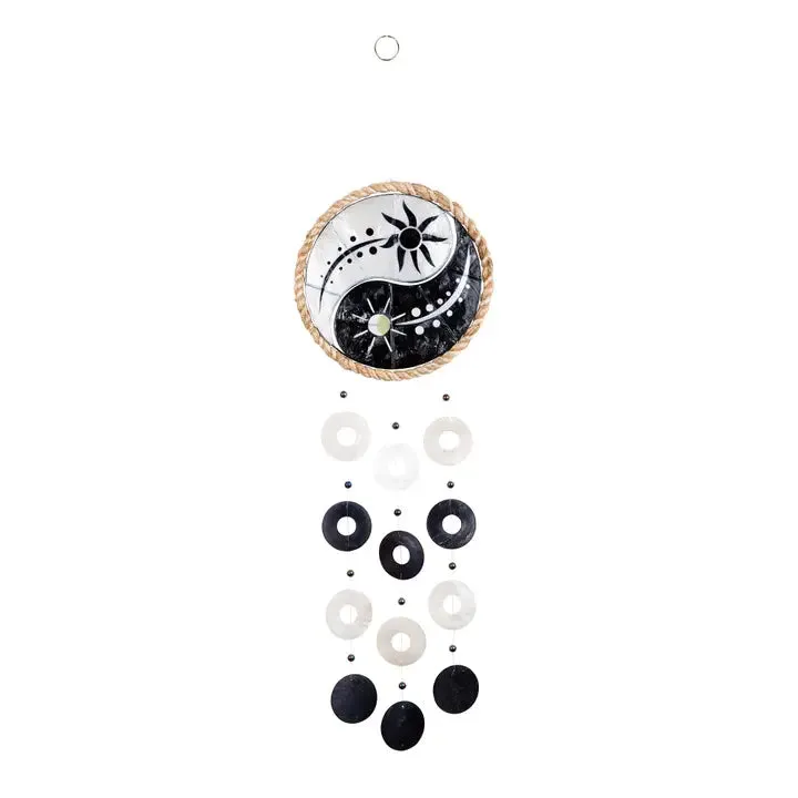 Yin Yang Capiz Rope Chime