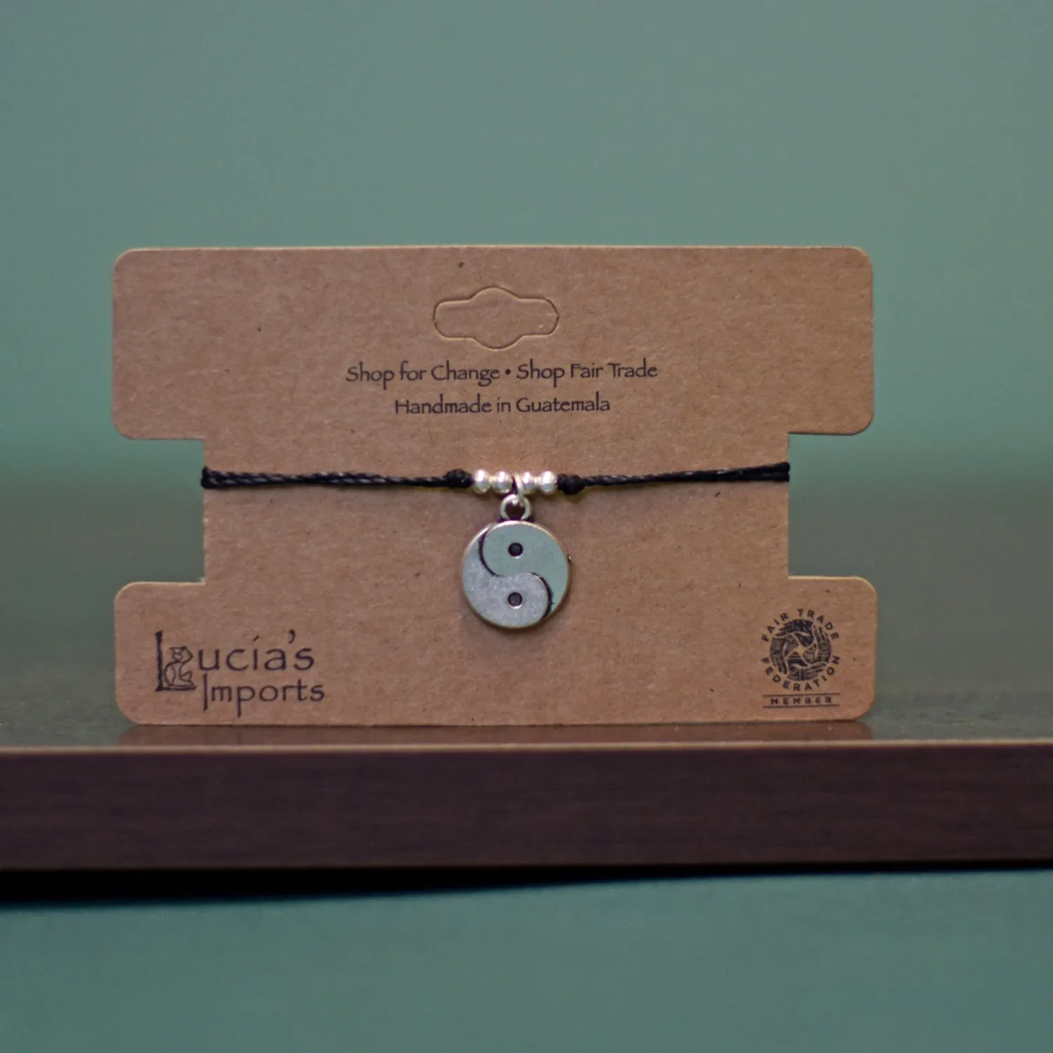 Yin Yang String Charm Bracelet